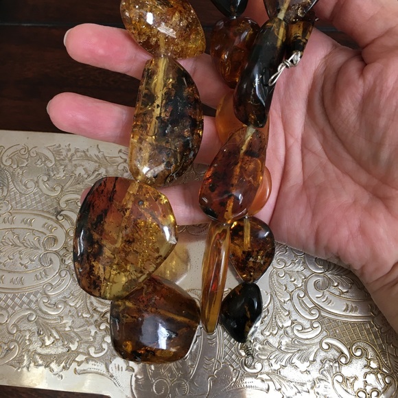 Natural Mexican amber chunky necklace - Picture 8 of 12